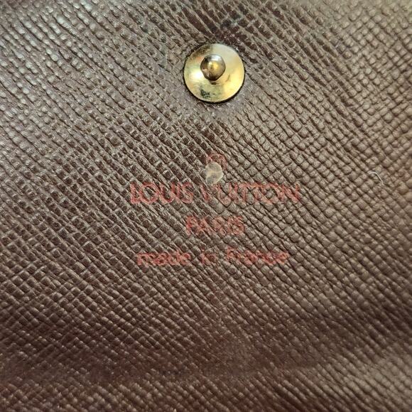 Authentic Louis Vuitton Vintage Long Wallet In Damier Ebene Luxury Designer - Picture 7 of 16